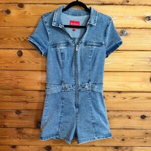 Guess Tinsley Denim Romper Medium Wash Size Large
